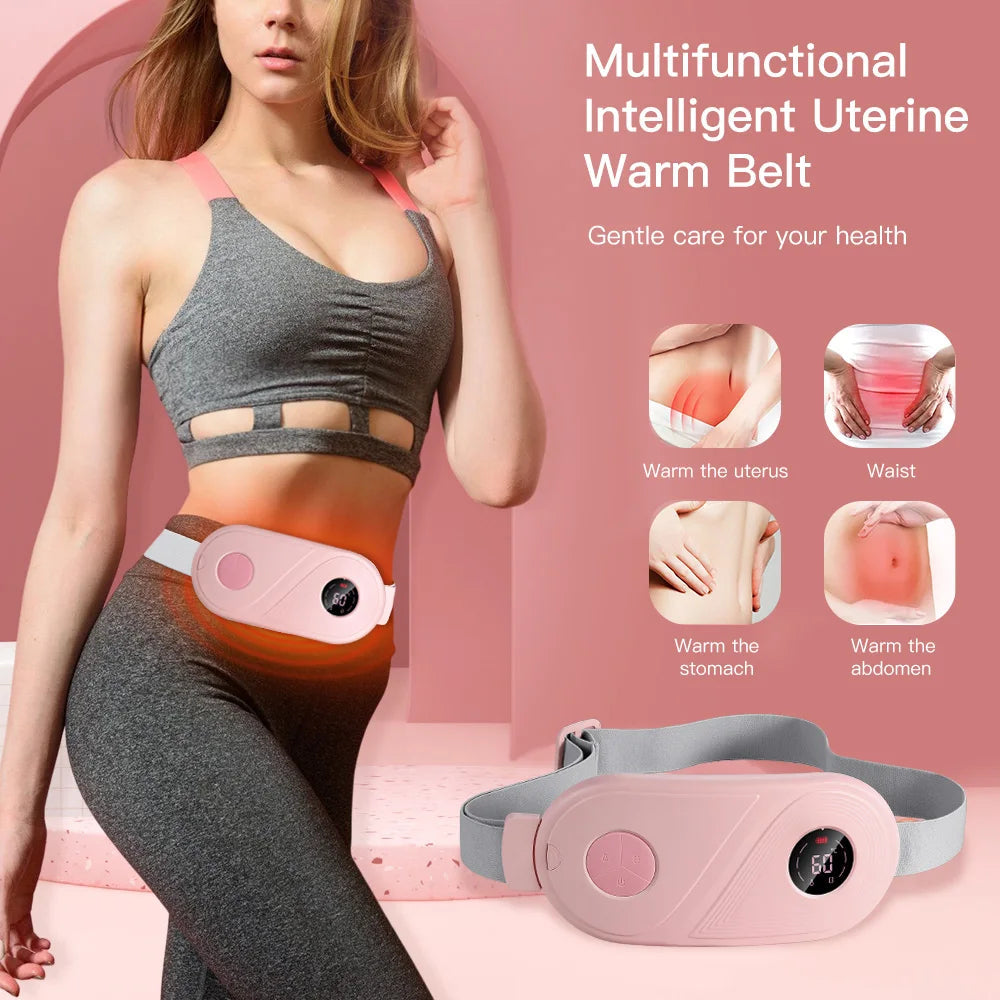 HMsmart® Period Cramp Relief Belt | Instant Heat | Vibration Therapy - HMsmart