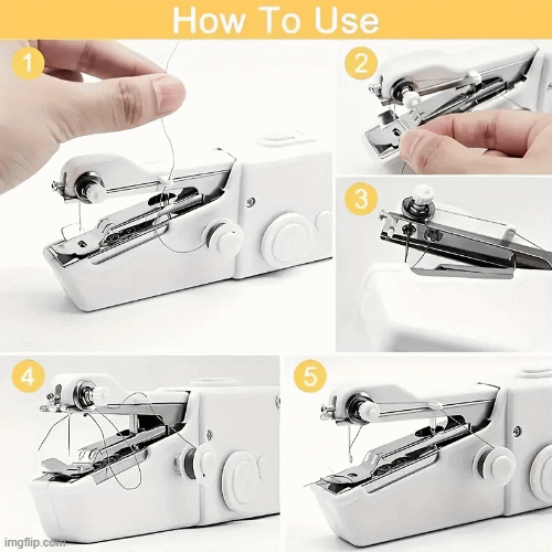 HMsmart® Handy Portable Electric Mini Sewing Machine | Quick Stitch Handheld Sewer - HMsmart