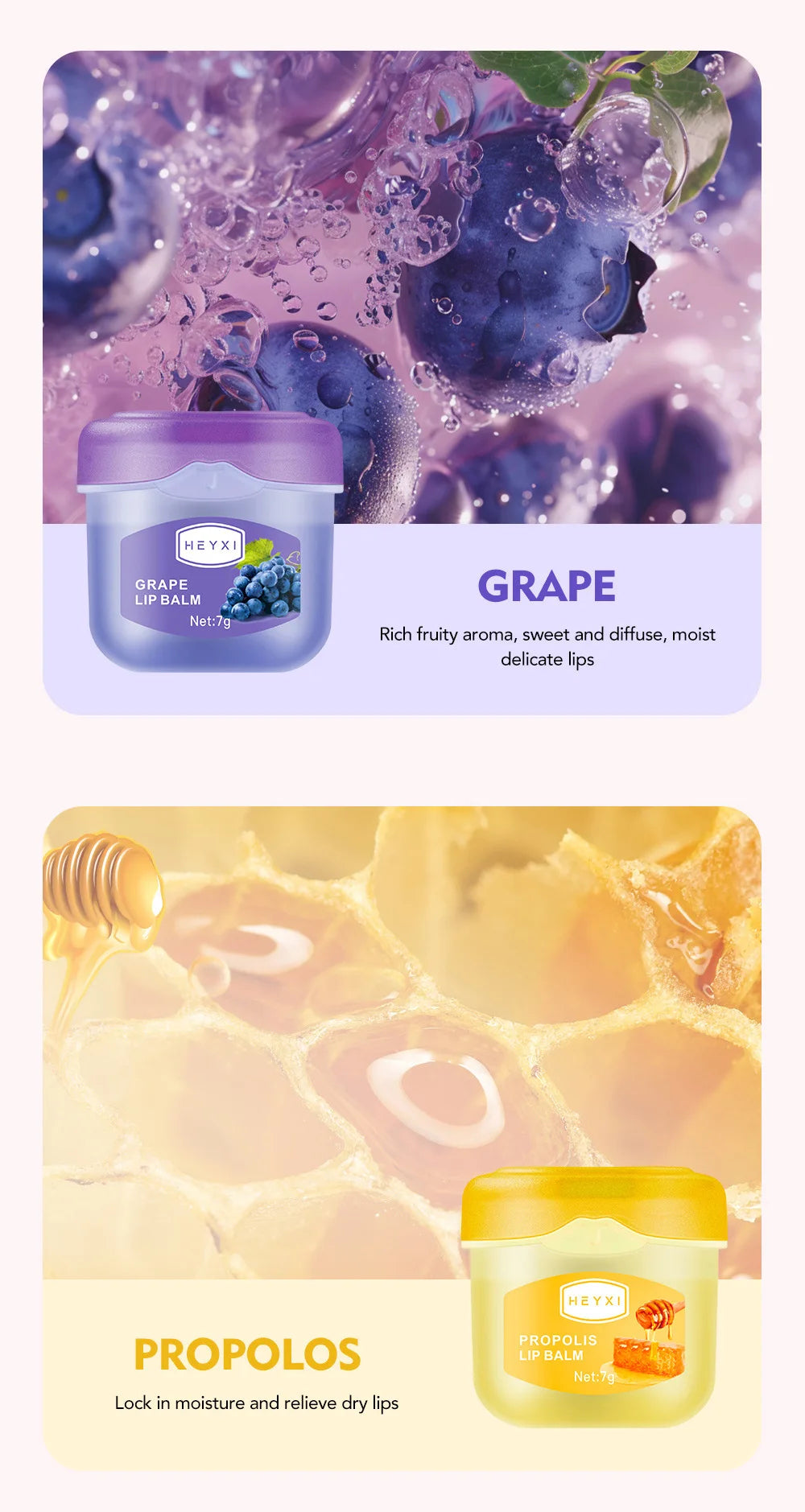 HMsmart® Fruit Lip Balm Set | Moisturizing Lip Mask for Dry, Cracked Lips - HMsmart