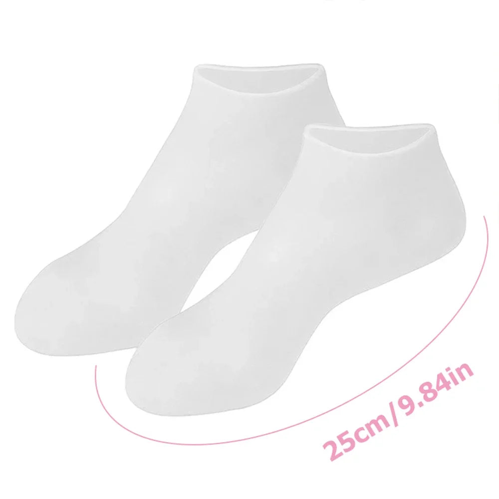 HMsmart® Silicone Moisturizing Gel Sock 1 Pair| Silicone Moisturizing Gel Gloves best Quality