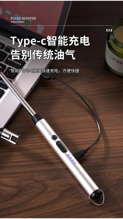 HMsmart® USB‑C Plasma Arc Lighter | Windproof Electric Rechargeable Lighter for BBQ, Candles & Stove - HMsmart