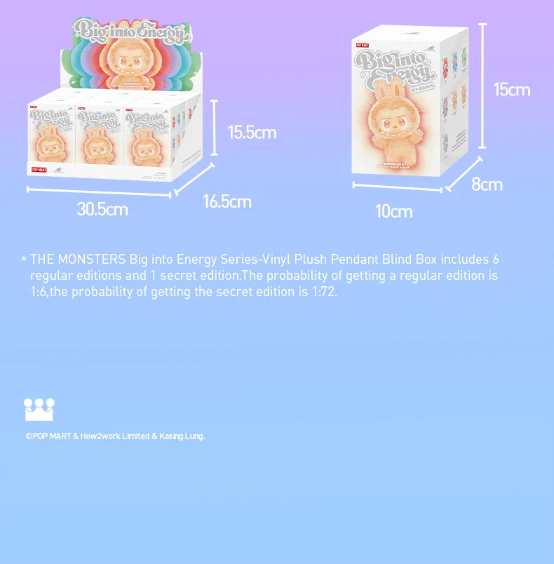 “POP MART Labubu The Monsters – Big into Energy Series | Mystery Box Anime Vinyl Plush Pendant Toy” - HMsmart.shop