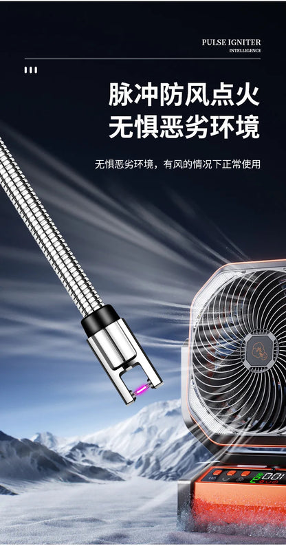 HMsmart® USB‑C Plasma Arc Lighter | Windproof Electric Rechargeable Lighter for BBQ, Candles & Stove - HMsmart