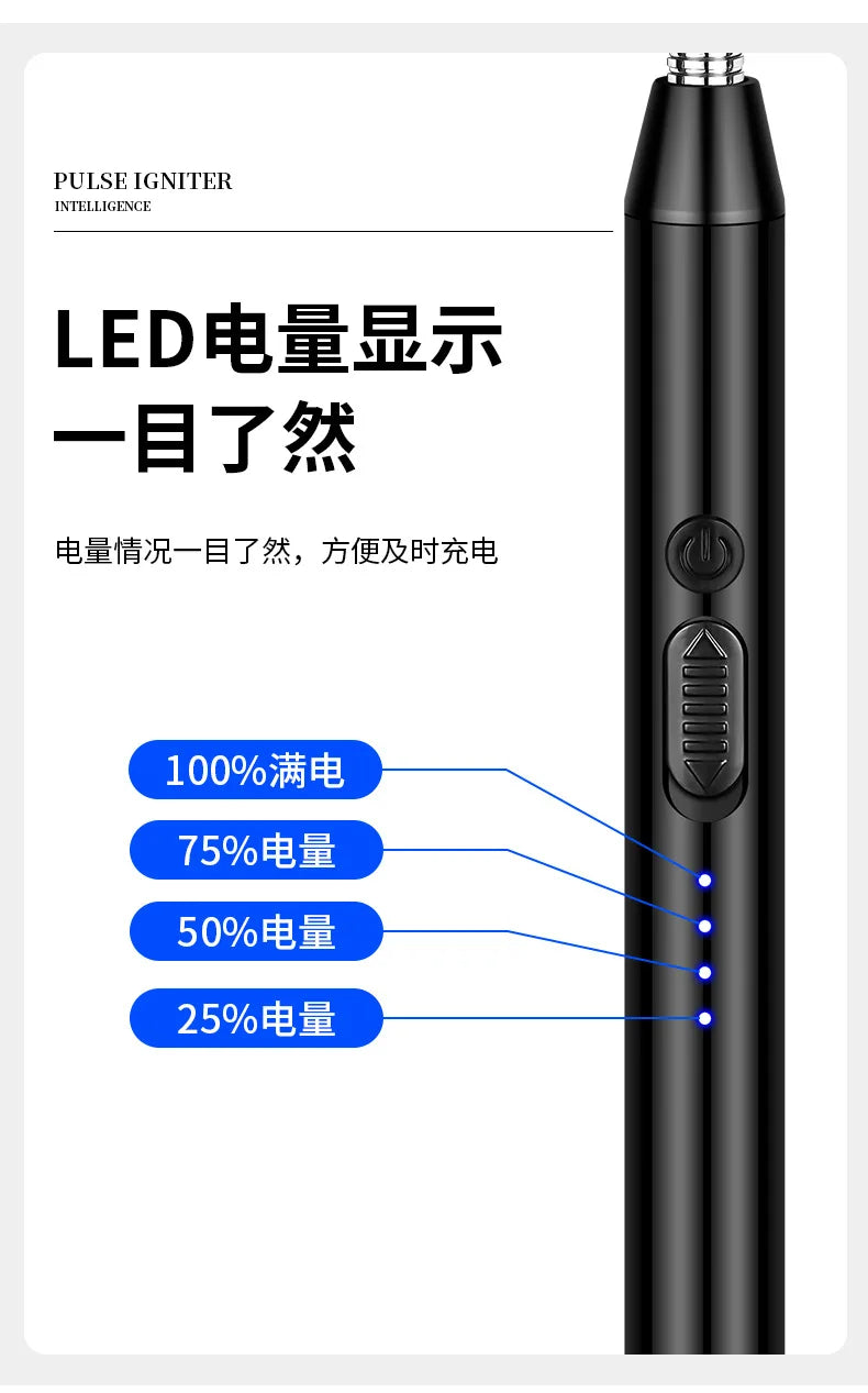 HMsmart® USB‑C Plasma Arc Lighter | Windproof Electric Rechargeable Lighter for BBQ, Candles & Stove - HMsmart