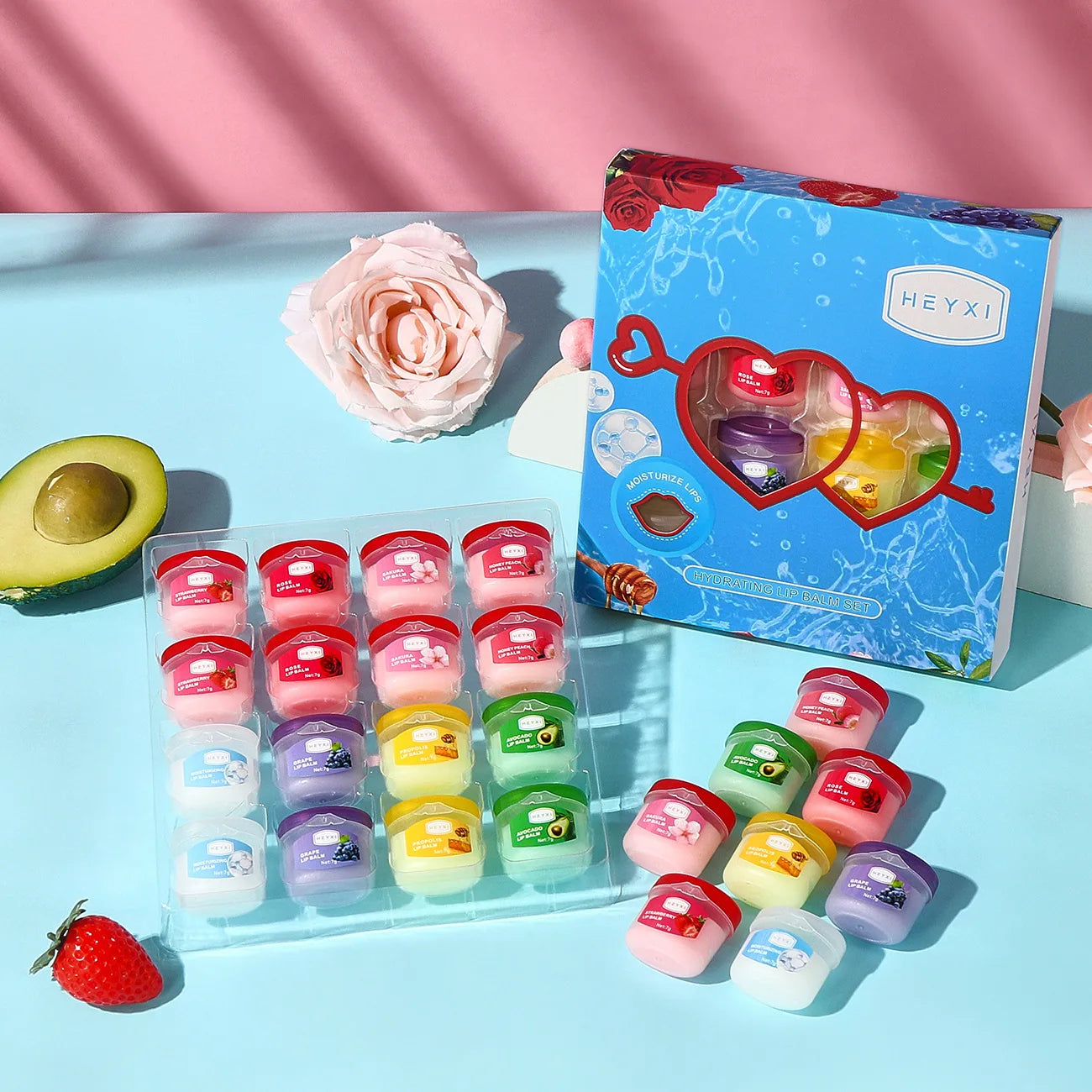 HMsmart® Fruit Lip Balm Set | Moisturizing Lip Mask for Dry, Cracked Lips - HMsmart