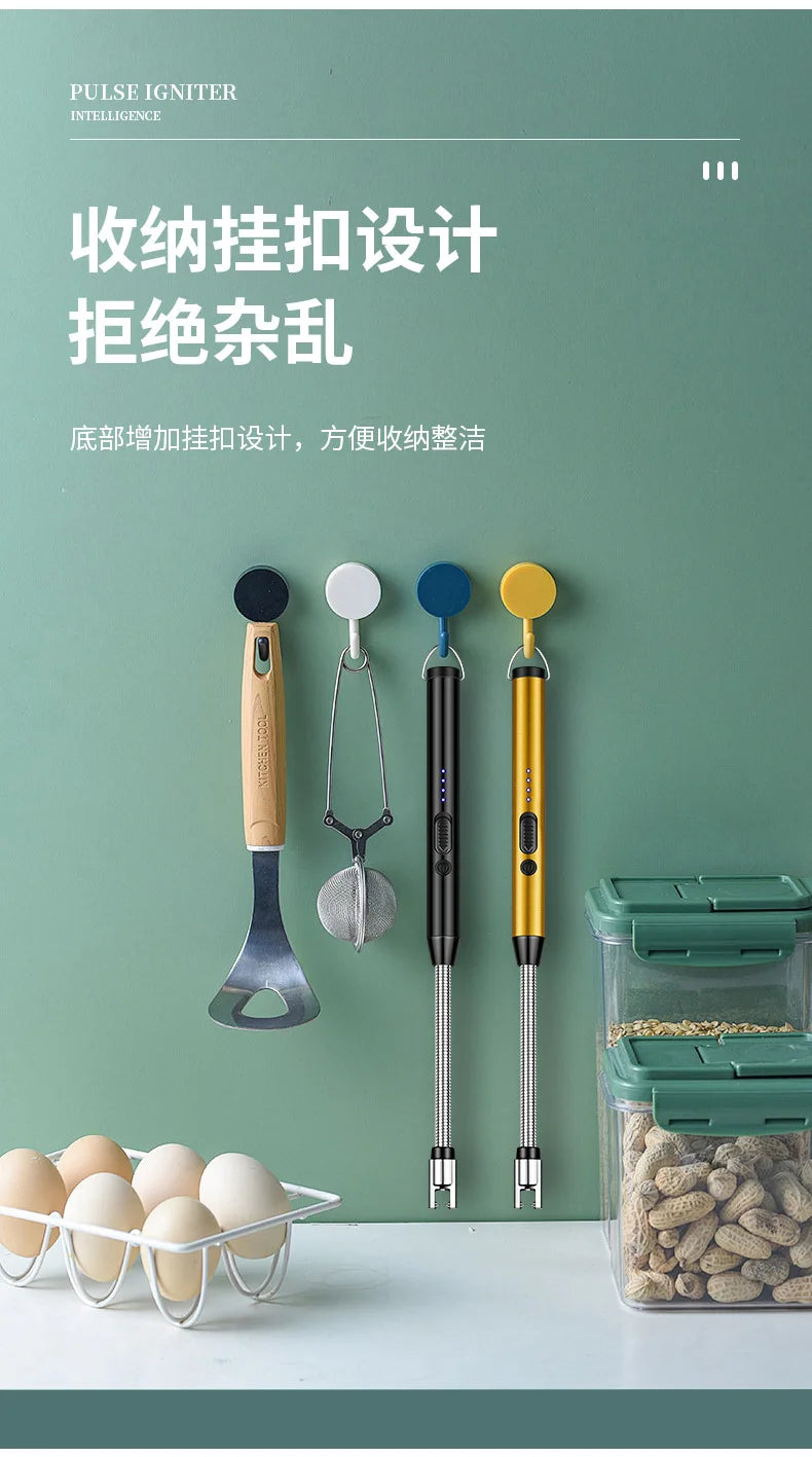 HMsmart® USB‑C Plasma Arc Lighter | Windproof Electric Rechargeable Lighter for BBQ, Candles & Stove - HMsmart