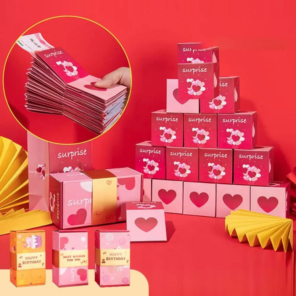 OneVender®Surprise Flying Gift Box with Explosion Cards | Unique Personalized Gift - OneVender