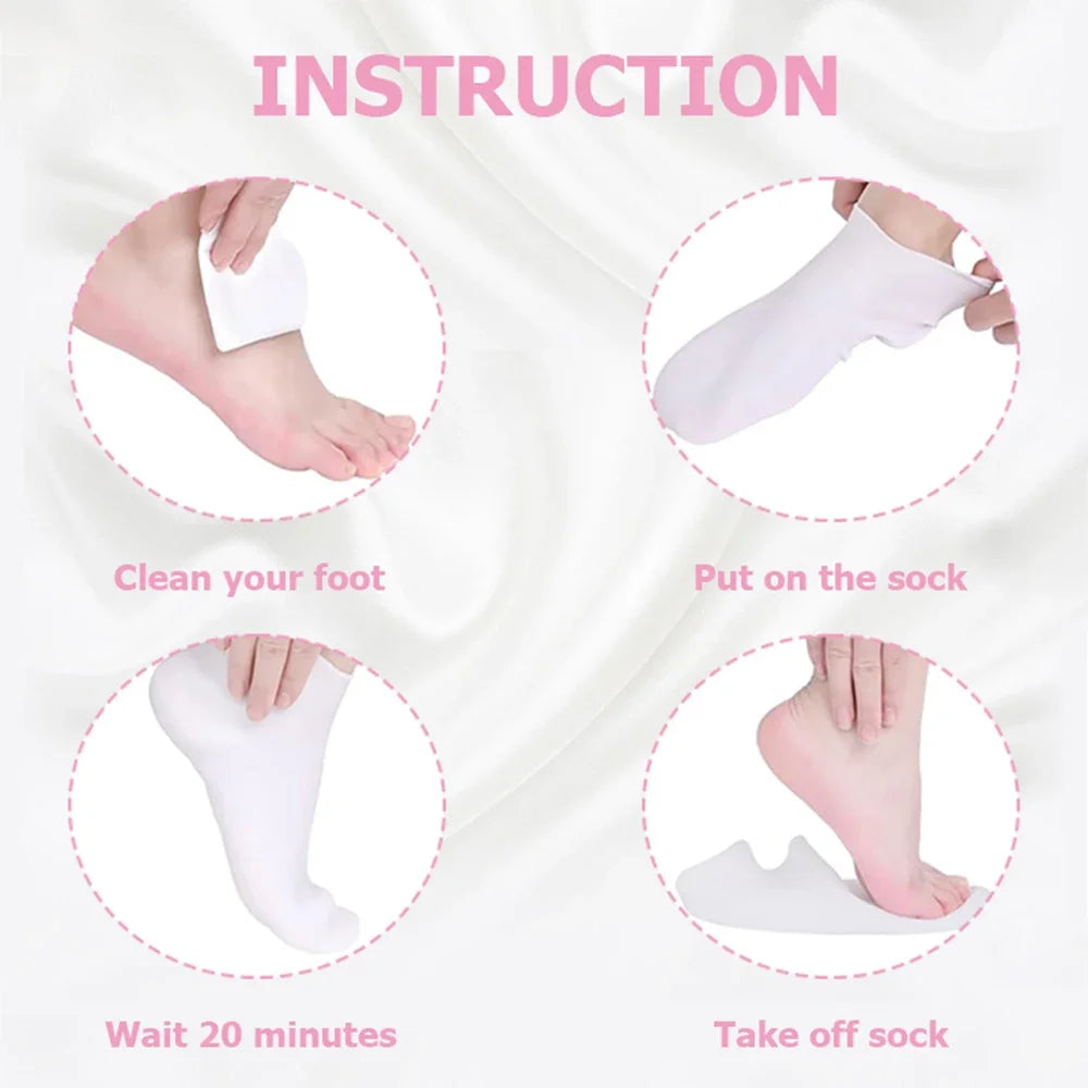HMsmart® Silicone Moisturizing Gel Sock 1 Pair| Silicone Moisturizing Gel Gloves best Quality
