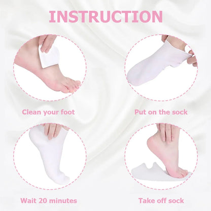 HMsmart® Silicone Moisturizing Gel Sock 1 Pair| Silicone Moisturizing Gel Gloves best Quality
