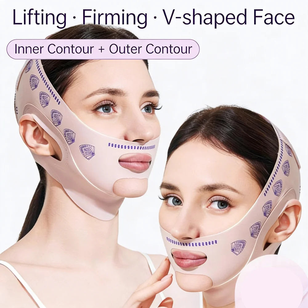 HMsmart® V-Line Face Slimming Mask | Double Chin Reducer |Jawline Lifting Strap for Women & Children - HMsmart