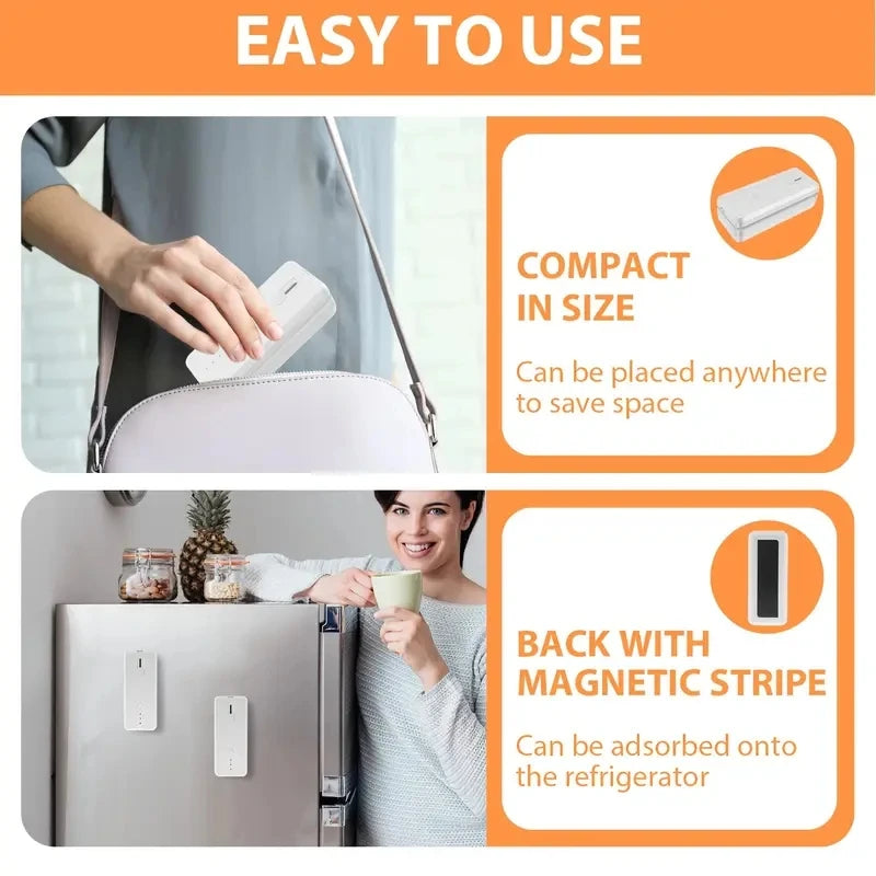 HMsmart® Mini Heat Bag Sealer | Portable Food Bag Sealing Machine & Bag Closure - HMsmart