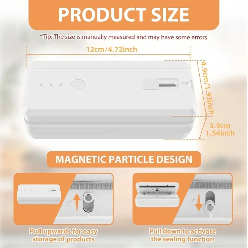 HMsmart® Mini Heat Bag Sealer | Portable Food Bag Sealing Machine & Bag Closure - HMsmart