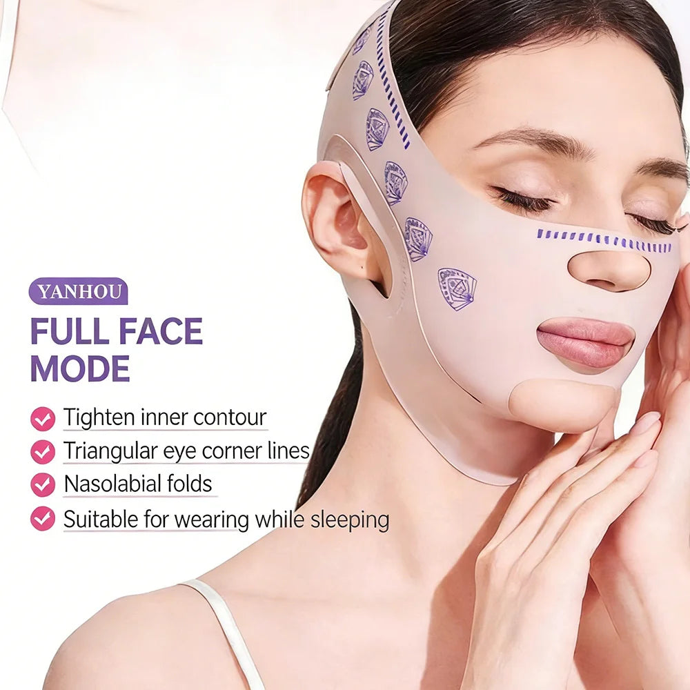 HMsmart® V-Line Face Slimming Mask | Double Chin Reducer |Jawline Lifting Strap for Women & Children - HMsmart