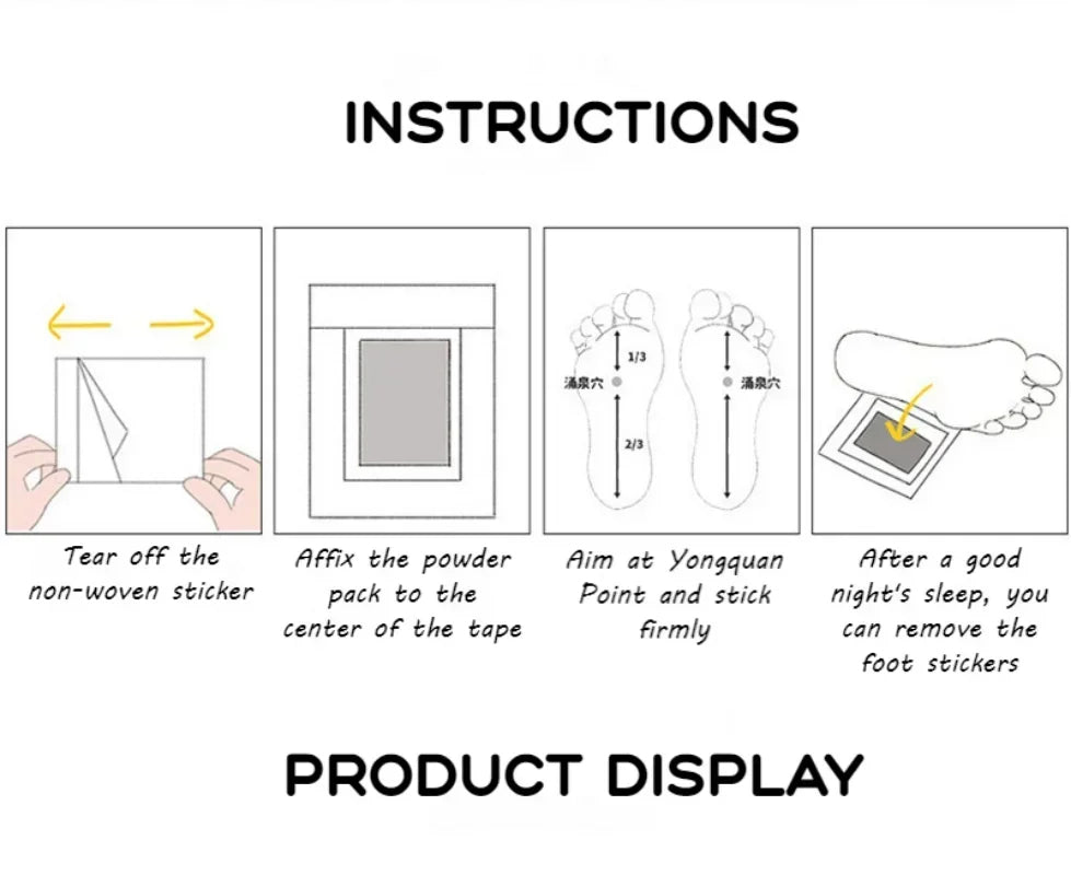 HMsmart®  Kinoki Detox Foot Patches| Kinoki Ginger & Wormwood Detox Foot Patches - HMsmart