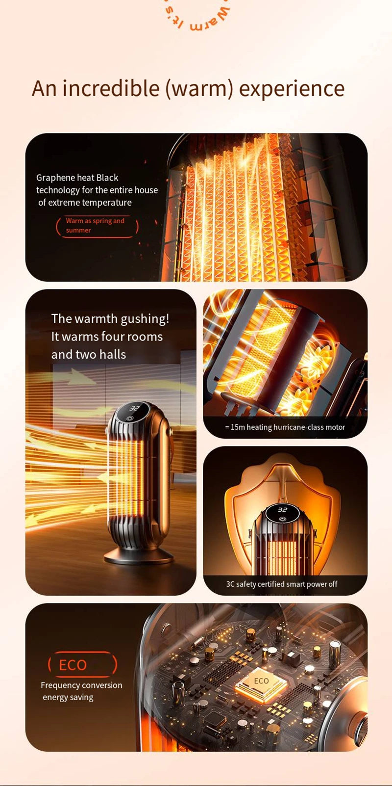 HMsmart® Handy Heater in Pakistan | Mini Electric Fan Heater - HMsmart