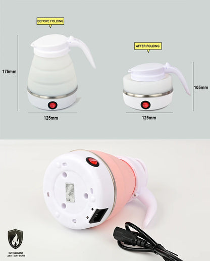HMsmart® 1L Foldable Travel Electric Kettle | Portable 600W Smart Kettle for Tea & Coffee - HMsmart