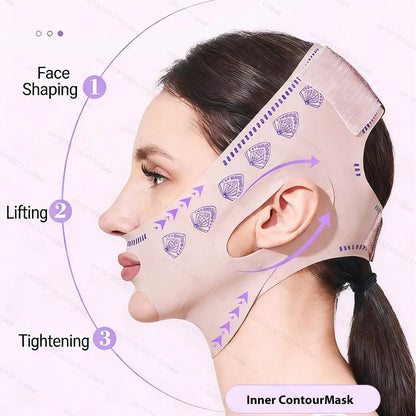 HMsmart® V-Line Face Slimming Mask | Double Chin Reducer |Jawline Lifting Strap for Women & Children - HMsmart