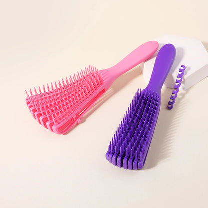 Stylish Curly Hair Brush | Detangling Massage Comb for Wet & Dry Hair - HMsmart.shop