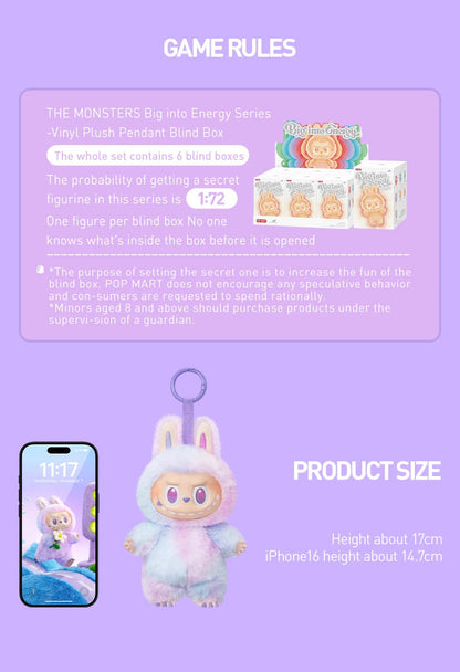 “POP MART Labubu The Monsters – Big into Energy Series | Mystery Box Anime Vinyl Plush Pendant Toy” - HMsmart.shop