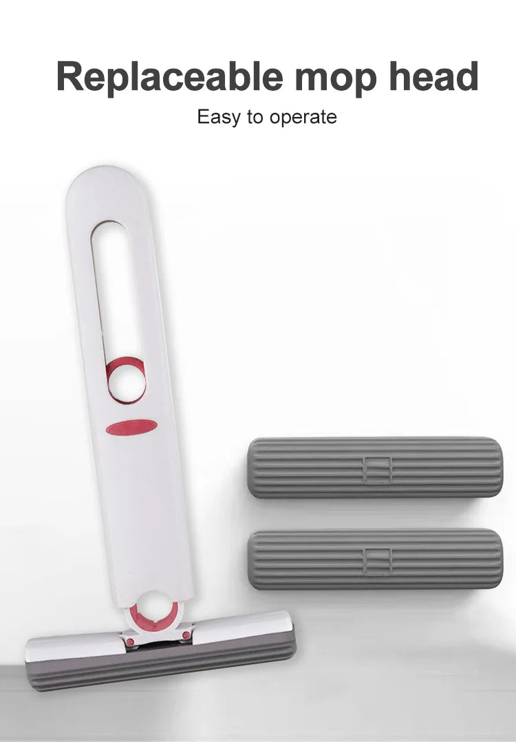 HMsmart® Mini Portable Mop| Mini Portable Self-Squeeze Mop