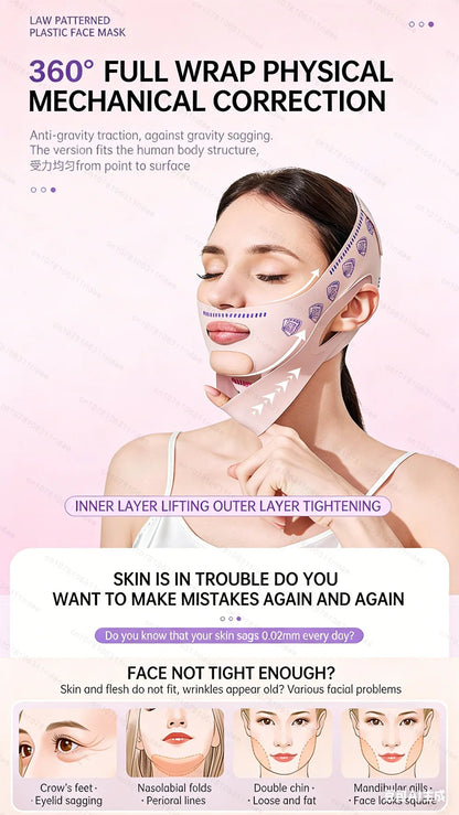 HMsmart® V-Line Face Slimming Mask | Double Chin Reducer |Jawline Lifting Strap for Women & Children - HMsmart
