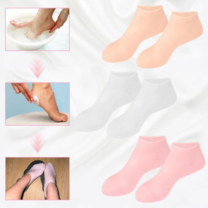 HMsmart® Silicone Moisturizing Gel Sock 1 Pair| Silicone Moisturizing Gel Gloves best Quality