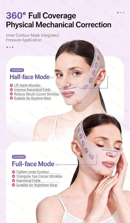 HMsmart® V-Line Face Slimming Mask | Double Chin Reducer |Jawline Lifting Strap for Women & Children - HMsmart