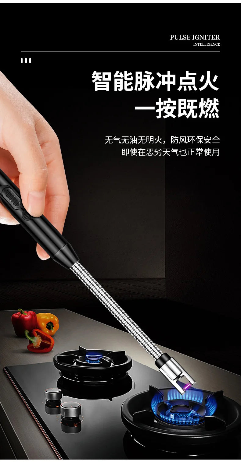 HMsmart® USB‑C Plasma Arc Lighter | Windproof Electric Rechargeable Lighter for BBQ, Candles & Stove - HMsmart