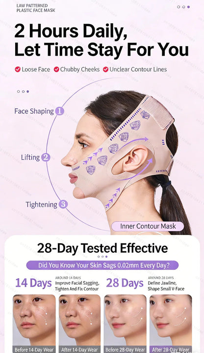 HMsmart® V-Line Face Slimming Mask | Double Chin Reducer |Jawline Lifting Strap for Women & Children - HMsmart