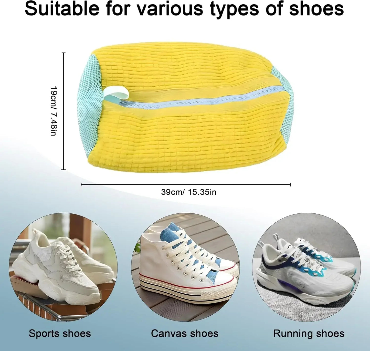 HMsmart® Best Shoe Wash Bag for Washer (Pair) | Mesh Sneaker Protector in Pakistan