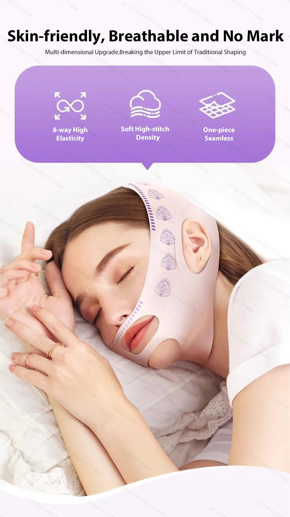 HMsmart® V-Line Face Slimming Mask | Double Chin Reducer |Jawline Lifting Strap for Women & Children - HMsmart