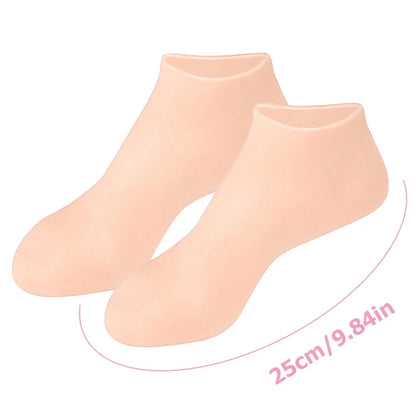 HMsmart® Silicone Moisturizing Gel Sock 1 Pair| Silicone Moisturizing Gel Gloves best Quality