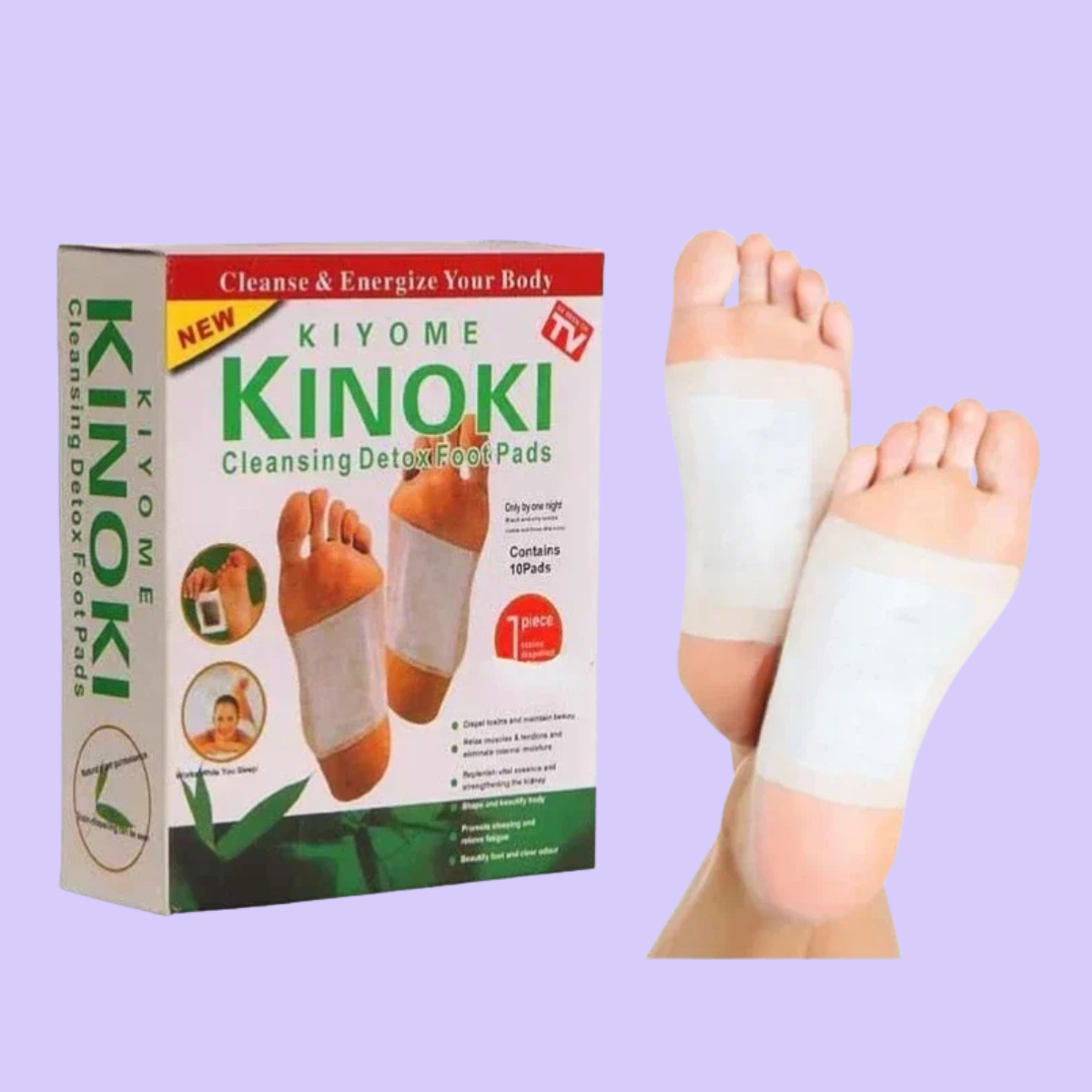 HMsmart®  Kinoki Detox Foot Patches| Kinoki Ginger & Wormwood Detox Foot Patches - HMsmart