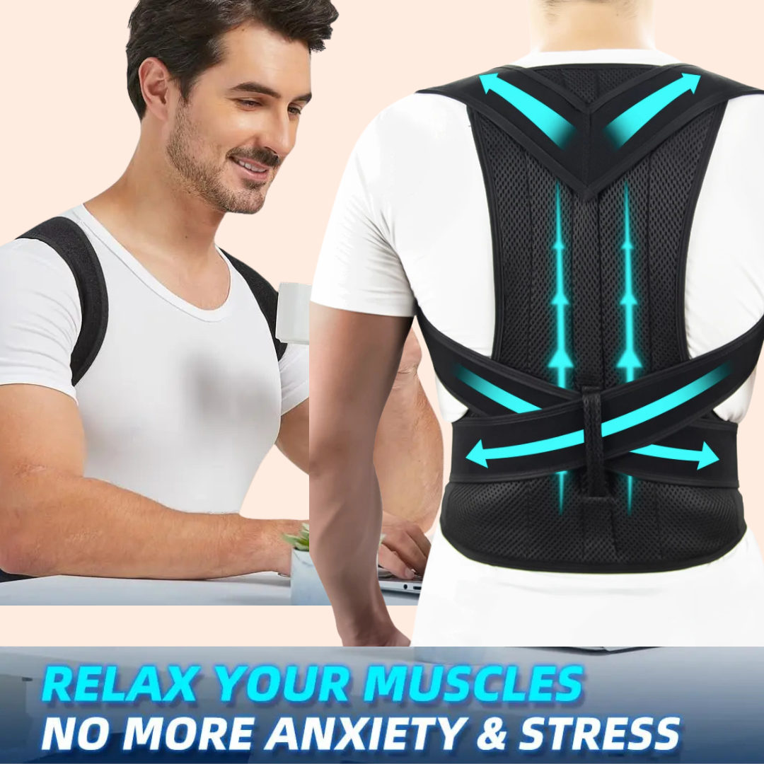 HMsmart®Metal Back Brace for Posture | Adjustable Women’s Back & Shoulder Support Belt | Neck & Spine Posture Corrector - HMsmart