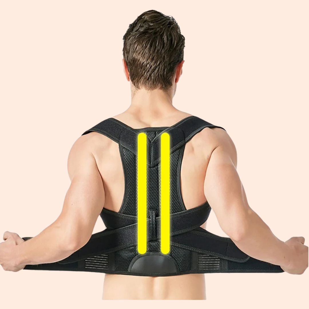 HMsmart®Metal Back Brace for Posture | Adjustable Women’s Back & Shoulder Support Belt | Neck & Spine Posture Corrector - HMsmart
