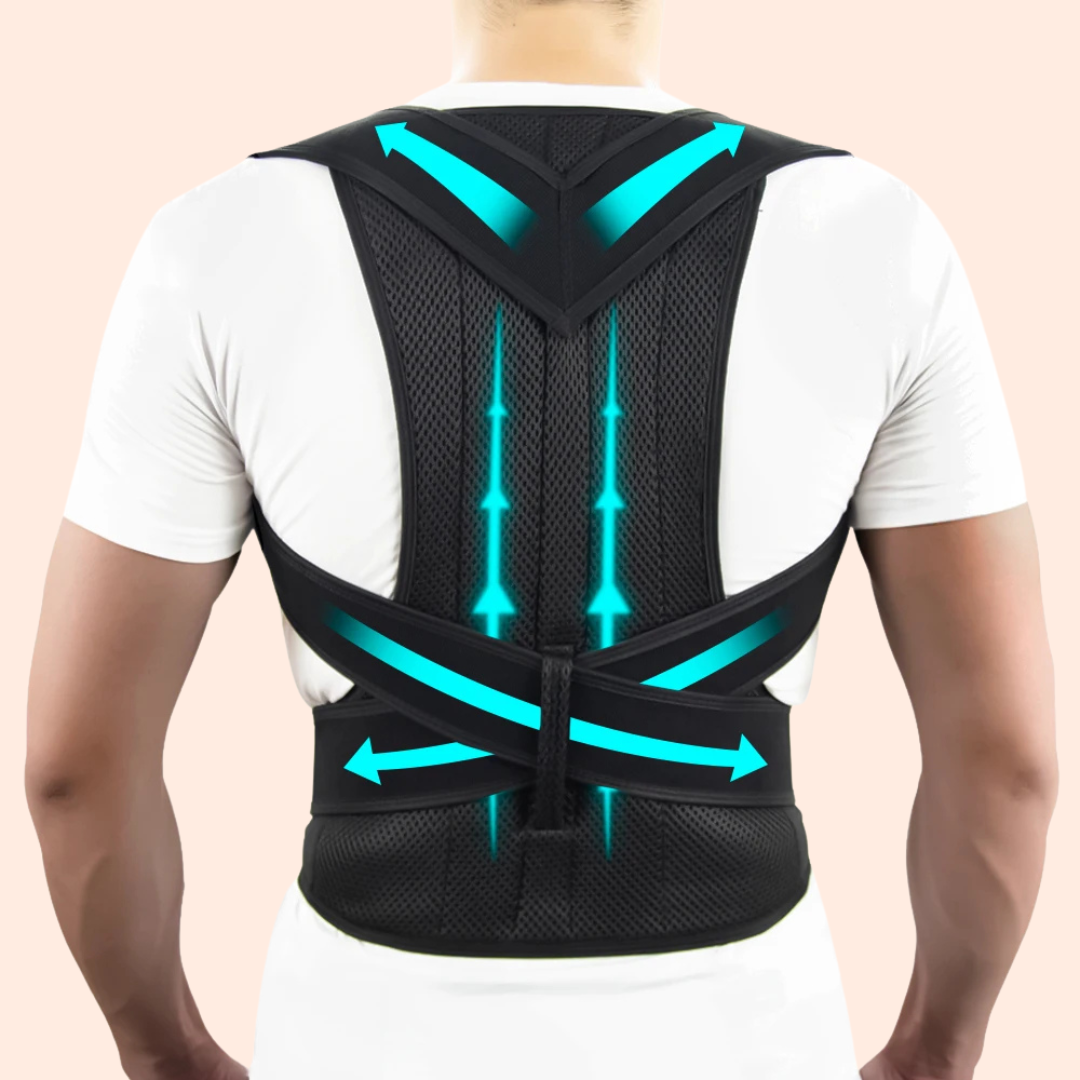 HMsmart®Metal Back Brace for Posture | Adjustable Women’s Back & Shoulder Support Belt | Neck & Spine Posture Corrector - HMsmart
