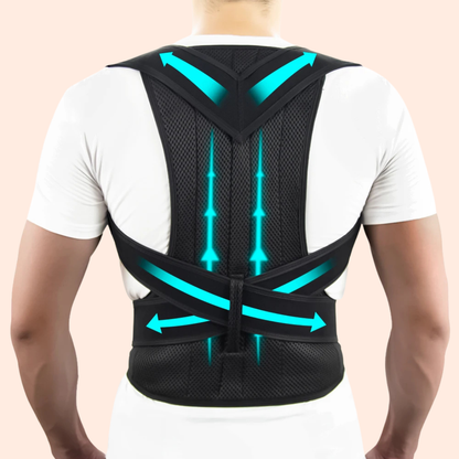 HMsmart®Metal Back Brace for Posture | Adjustable Women’s Back & Shoulder Support Belt | Neck & Spine Posture Corrector - HMsmart