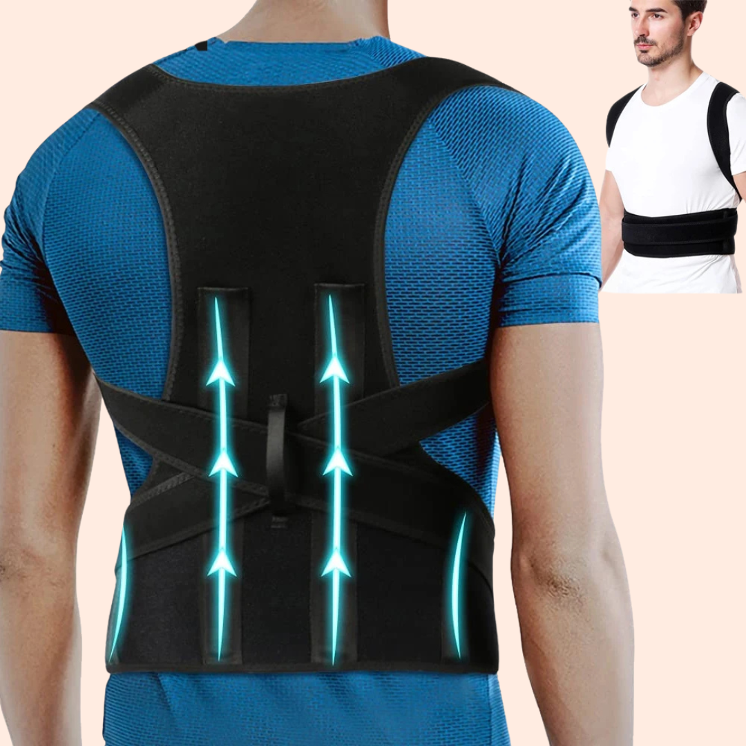 HMsmart®Metal Back Brace for Posture | Adjustable Women’s Back & Shoulder Support Belt | Neck & Spine Posture Corrector - HMsmart