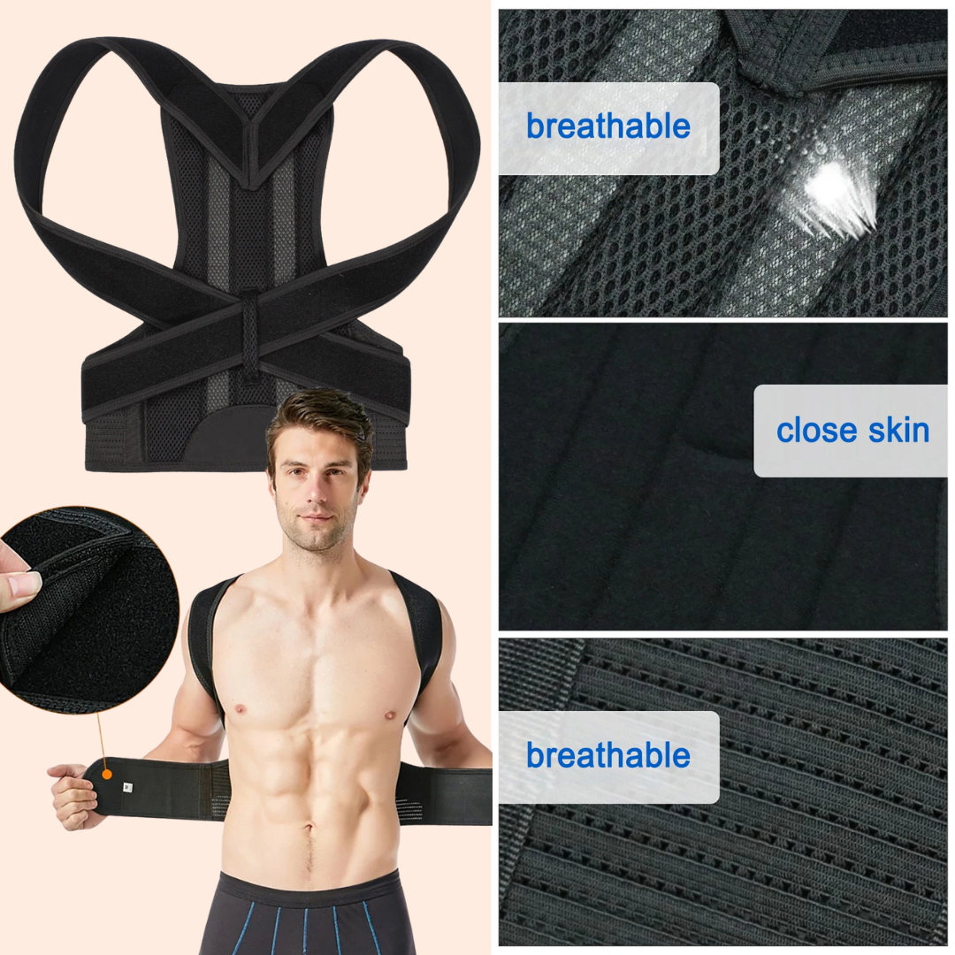 HMsmart®Metal Back Brace for Posture | Adjustable Women’s Back & Shoulder Support Belt | Neck & Spine Posture Corrector - HMsmart