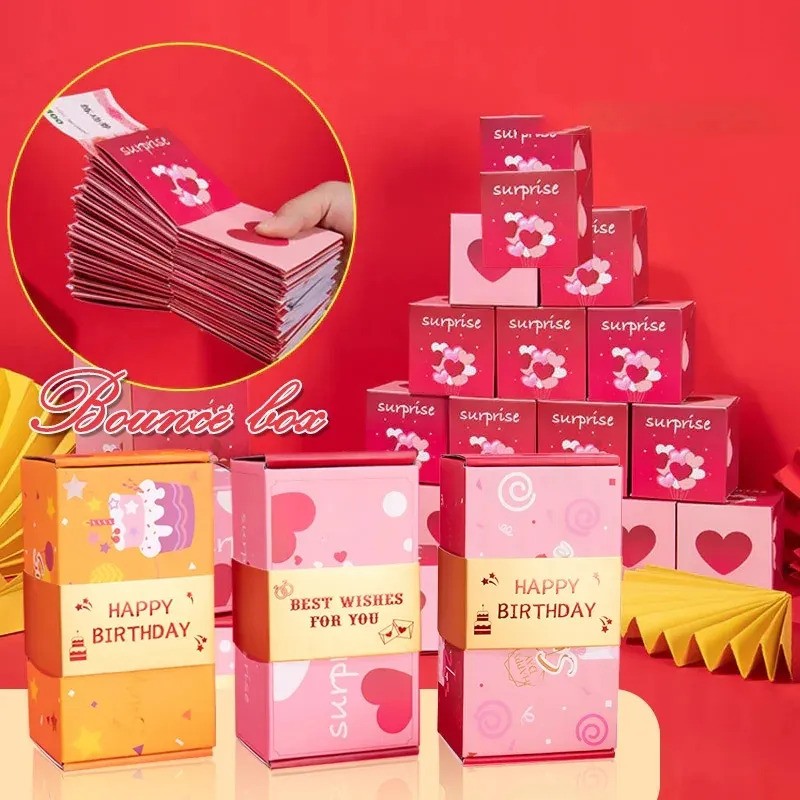 OneVender®Surprise Flying Gift Box with Explosion Cards | Unique Personalized Gift - OneVender