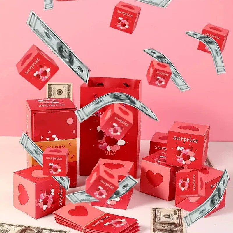 OneVender®Surprise Flying Gift Box with Explosion Cards | Unique Personalized Gift - OneVender