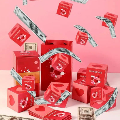 OneVender®Surprise Flying Gift Box with Explosion Cards | Unique Personalized Gift - OneVender