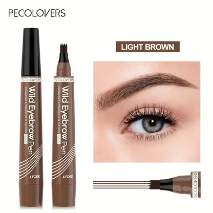 6 Colors Waterproof| Eyebrow Pen | Natural Tattoo Effect - HMsmart.shop