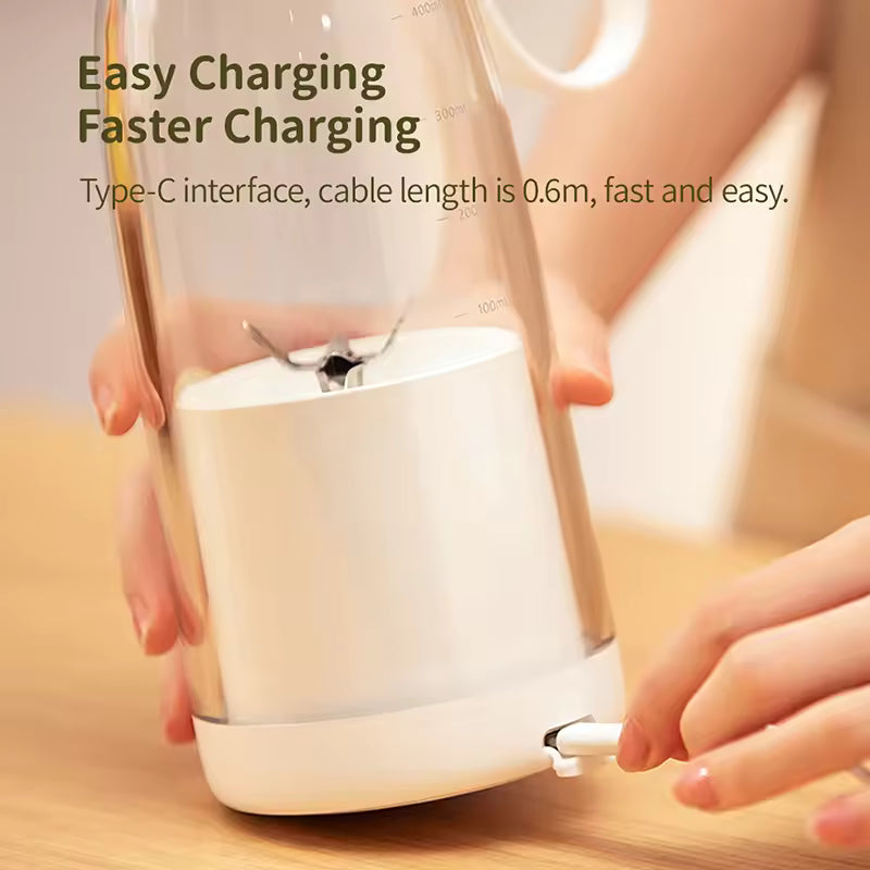 HMsmart 's® Portable USB Blender | Rechargeable Mini Juicer Bottle for Smoothies - HMsmart.shop