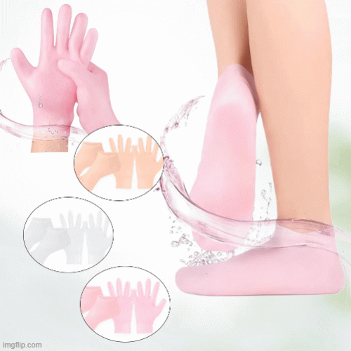 HMsmart® Silicone Moisturizing Gel Sock 1 Pair| Silicone Moisturizing Gel Gloves best Quality