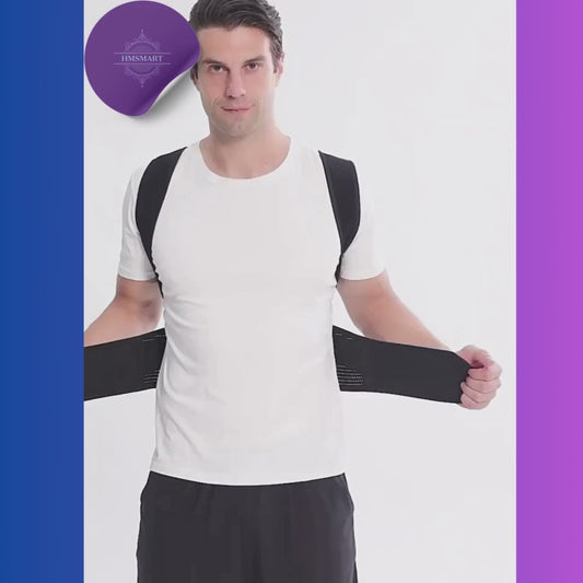 HMsmart®Metal Back Brace for Posture | Adjustable Women’s Back & Shoulder Support Belt | Neck & Spine Posture Corrector